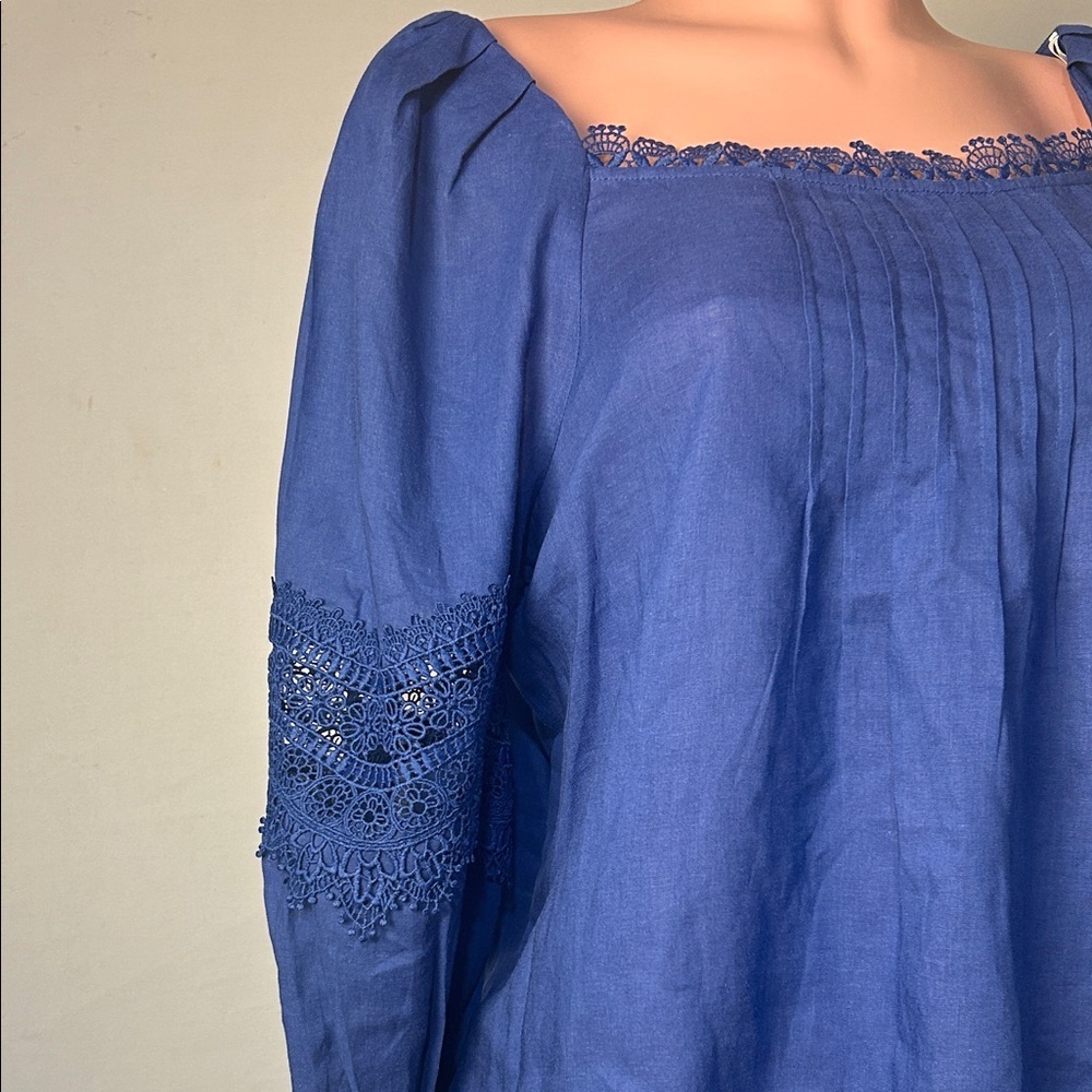 Salsa Jeans Women’s Top Blouse Long Sleeved Embroidered Size Medium - Picture 6 of 16